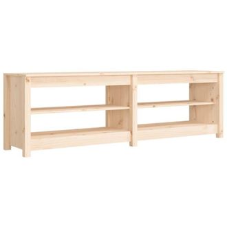 vidaXL Banco Zapatero De Madera Maciza De Pino 160x36,5x50 Cm Vidaxl