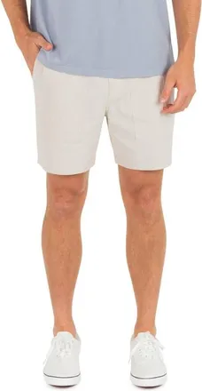 Hurley Volley Solid Cotton Drawstring Shorts in Bone at Nordstrom, Size Xx-Large