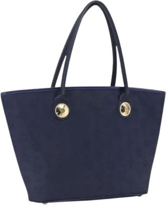 MCM Pre-owned Tote Bag - Dames - Vintage Shopper - Blauw - ONE Size - Nylon - Vintage