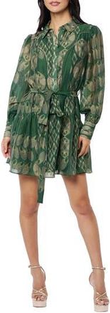 Ciebon Abbott Long Sleeve Shirtdress in Green at Nordstrom Rack, Size Large