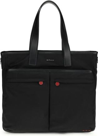 Kiton Leather-Trimmed Tote Bag