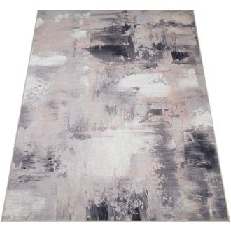 Paco Home Paco Home Alfombra Salon De Habitacion Tejido Plano Modern Abstract Vintage Se Puede Lavar Beige, &Oslash; 200 Cm Redon