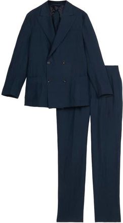 Fortela Marcello Linen Suit in Blue at Nordstrom, Size 50 Eu