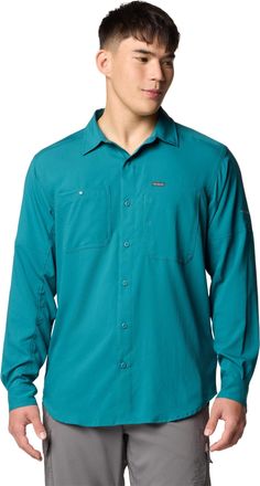 Columbia Mens Silver Ridge Utility Lite Long Sleeve Hiking Shirt, River Blue, X-Large