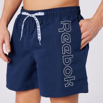 Reebok Badeshorts REEBOK Abbott, Herren, Gr. XL, N-Gr, vector navy, Microfaser, Obermaterial: 100% Polyester, Badehosen Badeshorts, mit Tunnelzug und seitlic