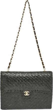 Chanel Pre-owned Jumbo Classic Flap Bag - Dames - Vintage Schoudertas - Zwart - ONE Size - Leer - Vintage