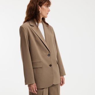 La Redoute Collections Oversized lange blazer, gestreept, Signature CLEANDRE