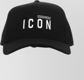 Dsquared2 distressed curved visor cap