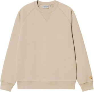 Carhartt Work in Progress Beige Sweatshirt met Gouden Accenten - Heren - Sweatshirts - Beige - XS - Katoen - Hoodies & sweatvesten