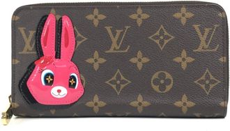 Louis Vuitton Brown Pink Monogram Long Wallet (Bi-Fold) (Pre-Owned)