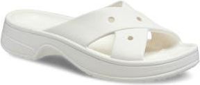 Crocs Cross Strap Slide Sandal in Chalk at Nordstrom Rack, Size 11 Womens / 9 Mens