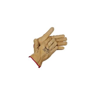 cofan Cofan - Guantes De Piel De Vacuno Amarillos Repelentes Al Agua T-9 (bl&iacute;ster 12 Pares)