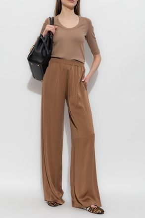 Fabiana Filippi T-shirt With Shimmering Sequins, Womens, Beige