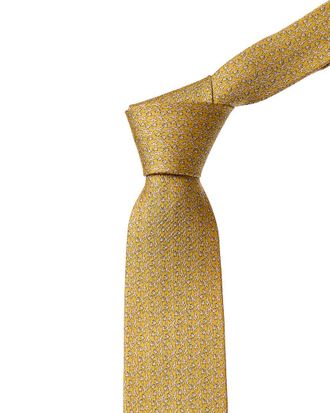Ferragamo Yellow Giraffes Silk Tie