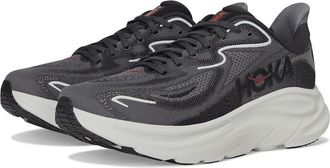 Hoka One One Clifton 10 Mens Shoes Carbon Black/Satellite Grey : 10.5 D - Medium, Synthetic