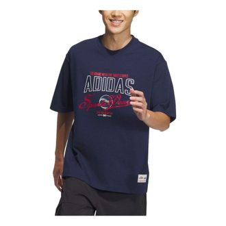 adidas MS Crewneck T-Shirt Asia Sizing Dark Blue JN9473