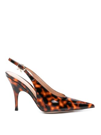Gianvito Rossi Sofia Leather Slingback Pumps