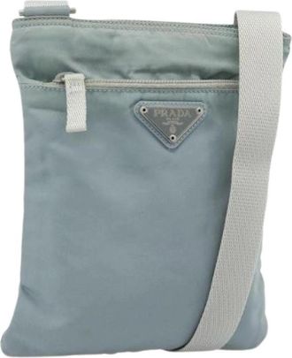 Prada Pre-owned Vintage Nylon Shoulder Bag - Dames - Vintage Schoudertas - Blauw - ONE Size - Nylon - Vintage