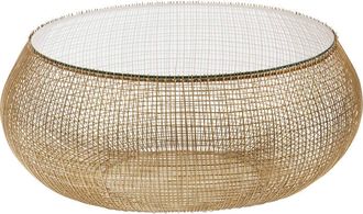 Kare Design Couchtisch Cesta Gold