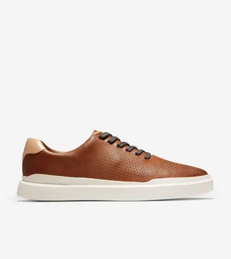 Cole Haan Mens GrandPr&oslash; Rally Laser Cut Sneakers - Brown Size 10.5