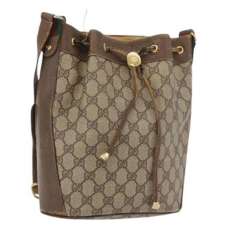 Gucci Pre-owned Bucket Bags, female, Beige, Size: ONE SIZE Pre-owned Vintage GG Bucket Bag