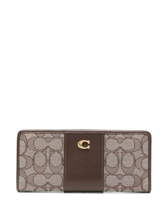 Coach Essential Slim wallet - women - Calf Leather/Canvas - One Size - Brown