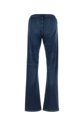 Gucci Mens Stretch Denim Jeans Blue Exterior: Cotton Elastane