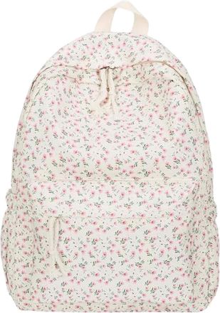 Generic School Bag - Vintage Floral Print Style, Aesthetic Flower Pattern Rucksack, Integrated Internal Security Pouch Composition, Multiple Pockets Organizat