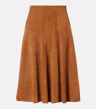 Stouls Sabrina suede midi skirt