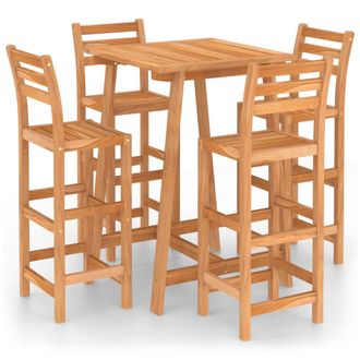 vidaXL 5 Pcs Juego De Madera Baro De Baro