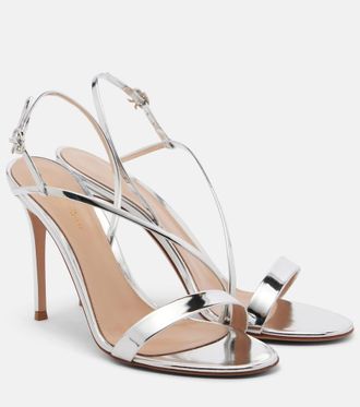 Gianvito Rossi Manhattan mirrored leather sandals
