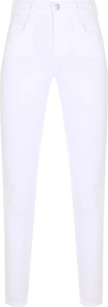 Pinko Bello Cropped Broeken - Dames - Vrijetijds broeken - Wit - M - Leer - Broeken