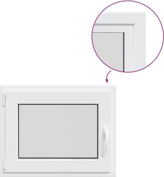 vidaXL Ventana De S&oacute;tano Risor 50 X 55 Cm Pvc Y Vidrio Vidaxl