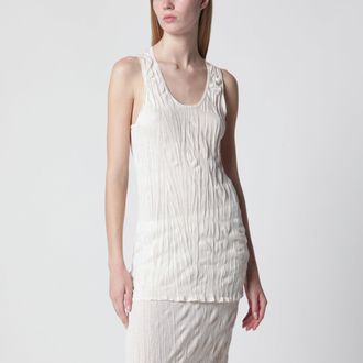 Toteme Long light apricot crinkled knit top