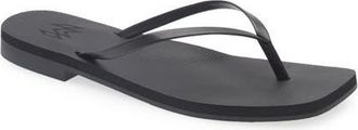 Malvados Lola Square Toe Flip-Flop in Noir at Nordstrom, Size 10