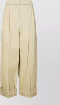 Max Mara long trousers with pleats and cuffs