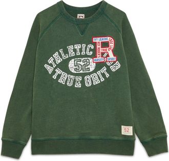 Roy Rogers Sweatshirt met ronde hals en Athletic Club-print - Heren - Sweatshirts - Groen - M - Katoen - Hoodies & sweatvesten