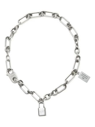 Acne Studios padlock chain necklace - Argento