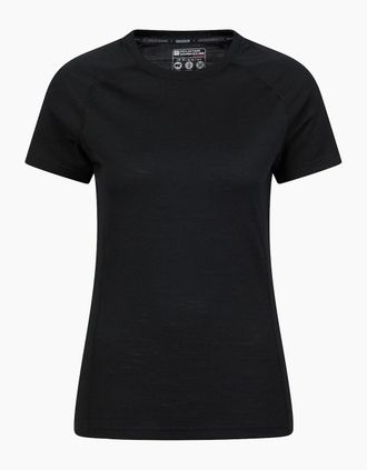 Mountain Warehouse Womens Mountain Warehouse Womens/Ladies Summit Merino Wool Thermal Top - Black - Size: 10