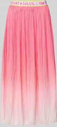 Marc Cain Midirock in Crinkle-Optik mit elastischem Bund in Pink, Gr&ouml;&szlig;e 34