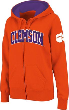 Colosseum Womens Stadium Athletic Orange Clemson Tigers Arched Name Full-Zip Hoodie at Nordstrom, Size Xx-Large