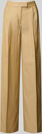 Comma Wide Fit Stoffhose mit Lyocell-Anteil in Beige, Gr&ouml;&szlig;e 34/32