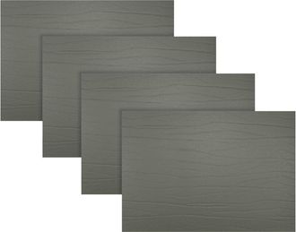Fortessa Set Of 4 Strata Rectangle Leather Placemats