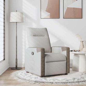 vidaXL Sill&oacute;n Reclinable De Tela Gris Nube Vidaxl