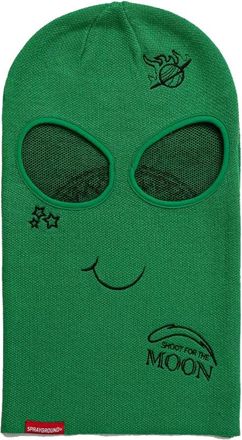 Sprayground Alien Gebreide Ski Masker in Groen - Heren - Hoeden - Groen - ONE Size - Accessoires