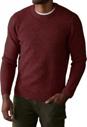 The Normal Brand Homebound Crewneck Sweater In Redwood