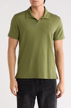 John Varvatos Fillipo Feeder Stripe Polo in Moss Green at Nordstrom Rack, Size Xx-Large