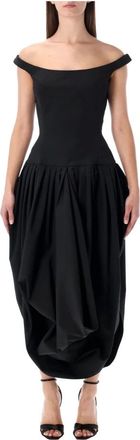 Magda Butrym Dames, Jurken, Zwart, Maat: S Leer