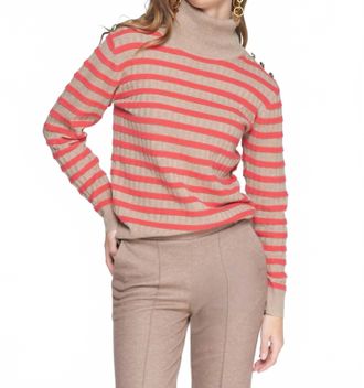 Vilagallo Jr C/vuel Sweater In Beige/red