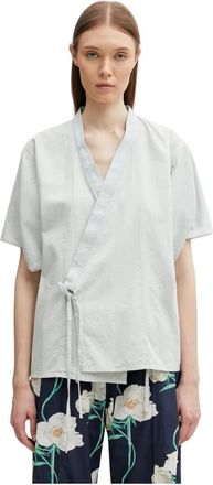 Kenzo Shirt SC - Dames - Blouses - Blauw - XS - Katoen - Overhemden